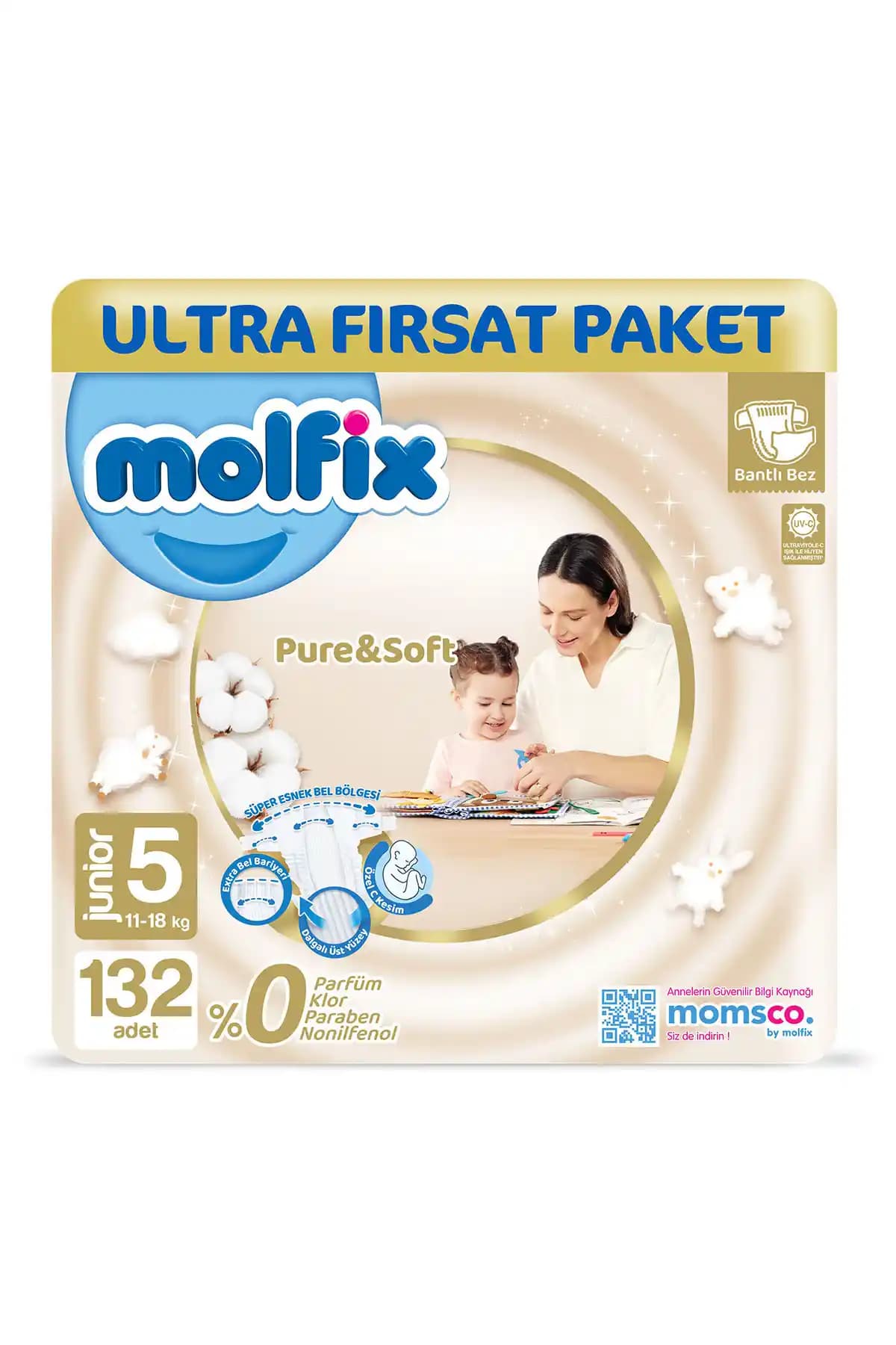 Molfix Pure & Soft 5 Beden Bebek Bezi İncelemesi: Güvenlik, Konfor ve Emicilik Analizi