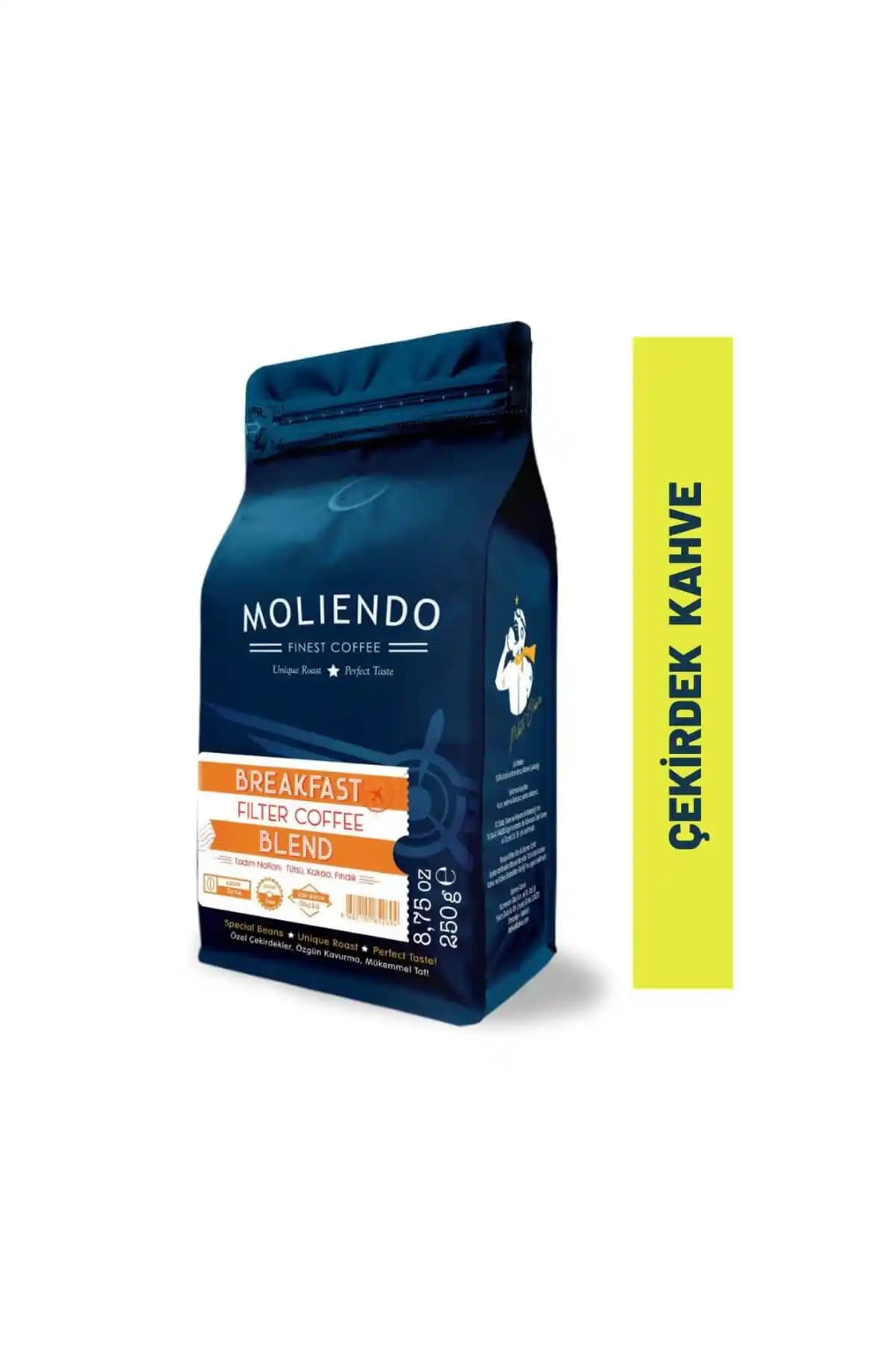 Moliendo Breakfast Blend Filtre Kahve 250 g – Arabica Çekirdekli Çikolata ve Narenciye