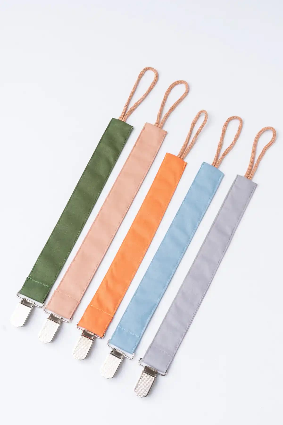 MyVera Haki Vizon Tarçın Indigo Gri 5'li Emzik Askısı Seti – El Yapımı Yerli Üretim Tasarım