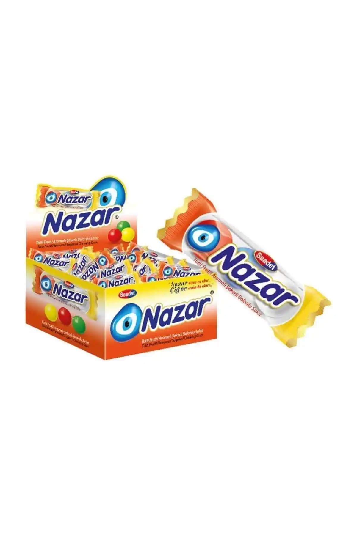Nazar 3'lü Top Sakız: Tuttifrutti aromalı meyve dengesiyle pratik üçlü paket