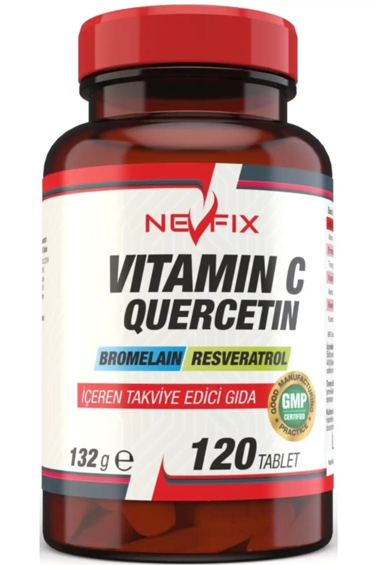 Nevfix Vitamin C 120 Tablet: Günlük Bağışıklık Desteği İçin Doğal C Vitamini Karışımı