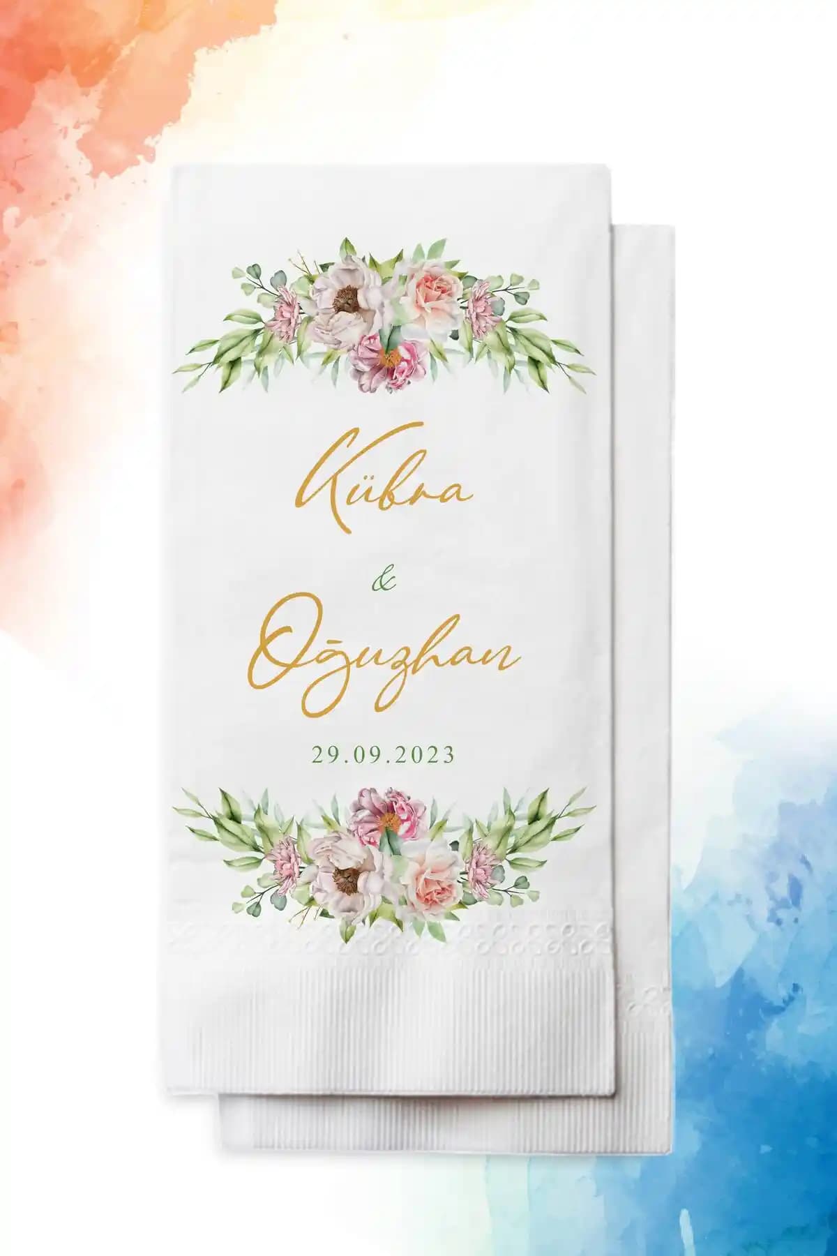 NNA Tasarım Kişiye Özel Pembe Gül Figürlü Söz Peçetesi İnceleme ve Özellikleri