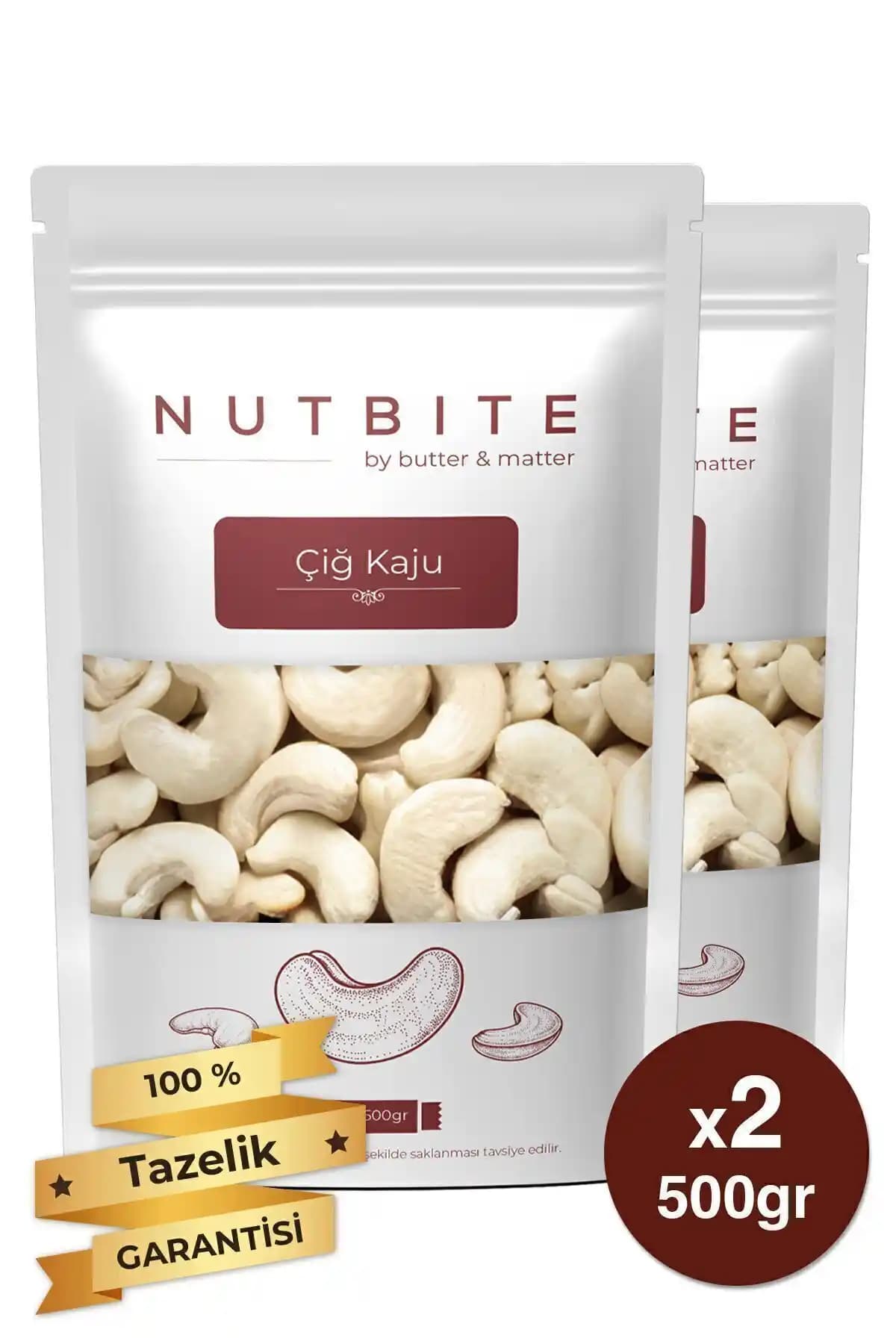 Nutbite Çiğ Kaju 1kg – %100 Doğal, Yağsız ve Tuzsuz Çiğ Atıştırmalık, Sağlıklı Enerji
