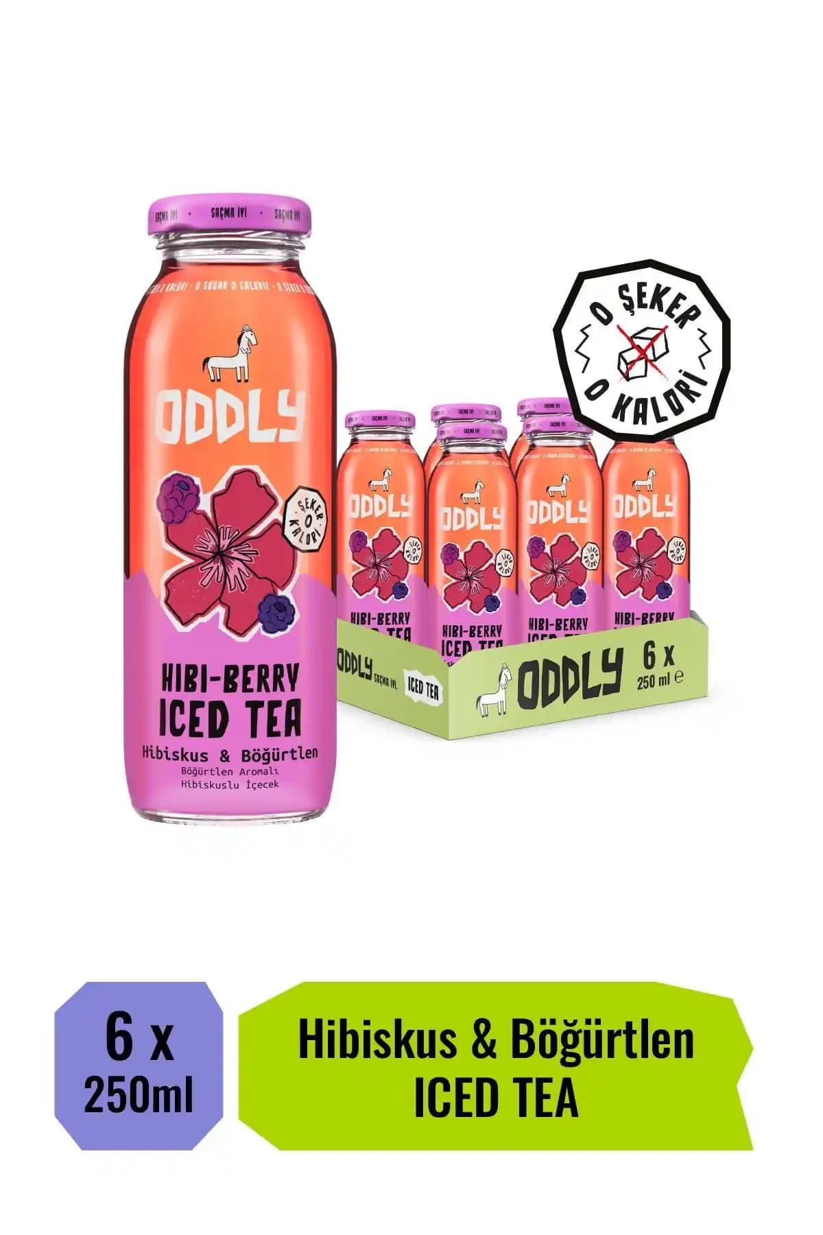 Oddly Hibi-Berry Soğuk Çay: Hibisküs ve Böğürtlenle Şekersiz Ferahlatıcı İçim