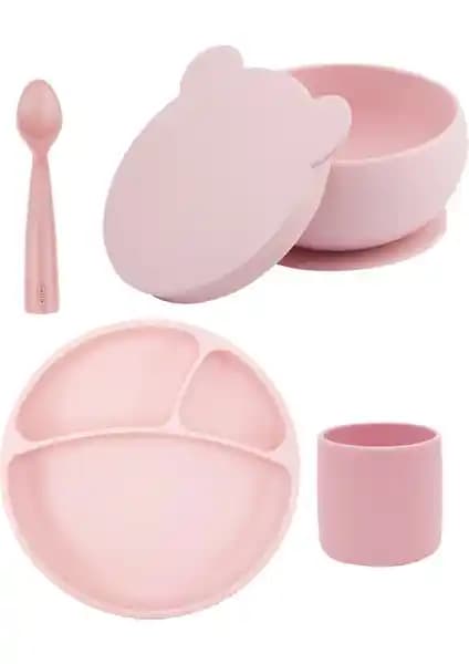 OiOi BLW Beslenme 4'lü Set Pinky Pink: Bebekler için güvenli kendi kendine beslenme