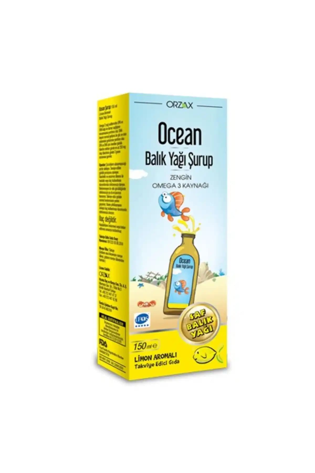 Orzax Ocean Omega 3 Limonlu Balık Yağı Şurubu Özellikler, Kullanım ve Değerlendirme