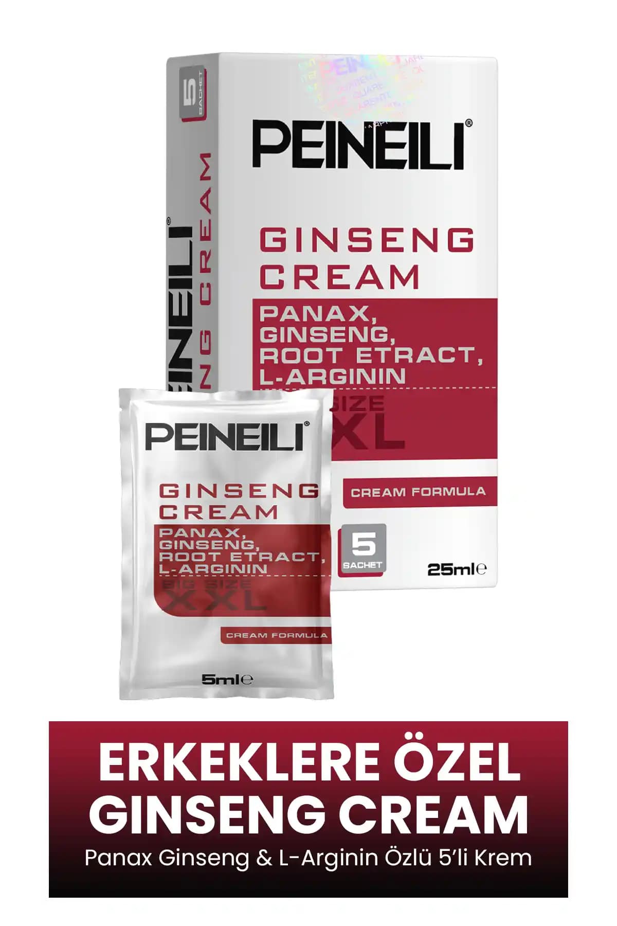 PEINEILI Erkeklere Özel Ginseng Kremi: Panax Kök Özütü ve L-Arginin Etkisi