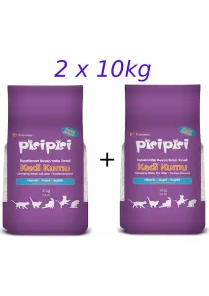 Pisi Pisi Pisipisi Pudra Kokulu Kalın Taneli Kedi Kumu 2x10kg: Özellikler ve Kullanım