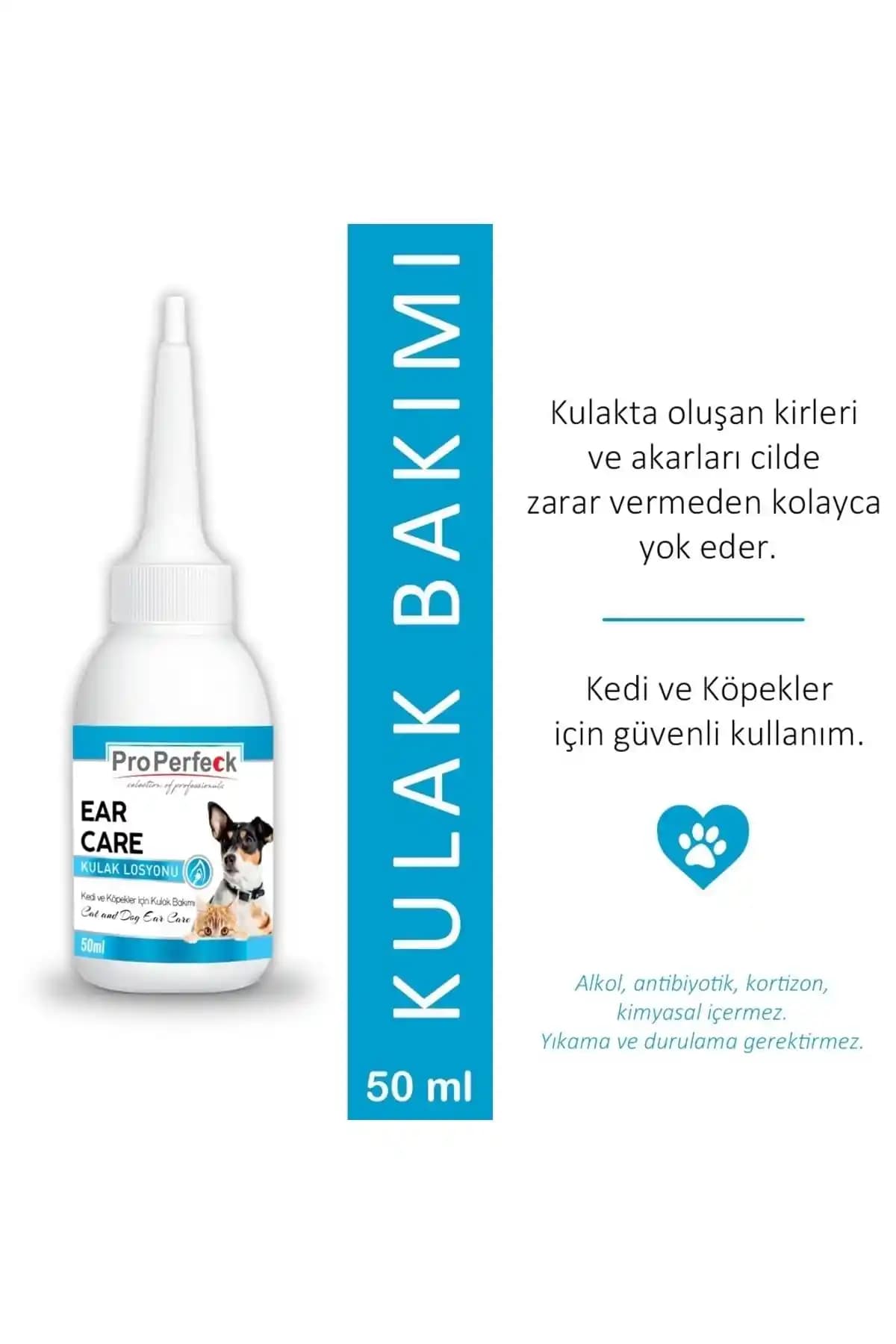 pro perfeck Kedi ve Köpek Kulak Temizleme Losyonu 50 ml: Nazik, Güvenli ve Etkili Bakım