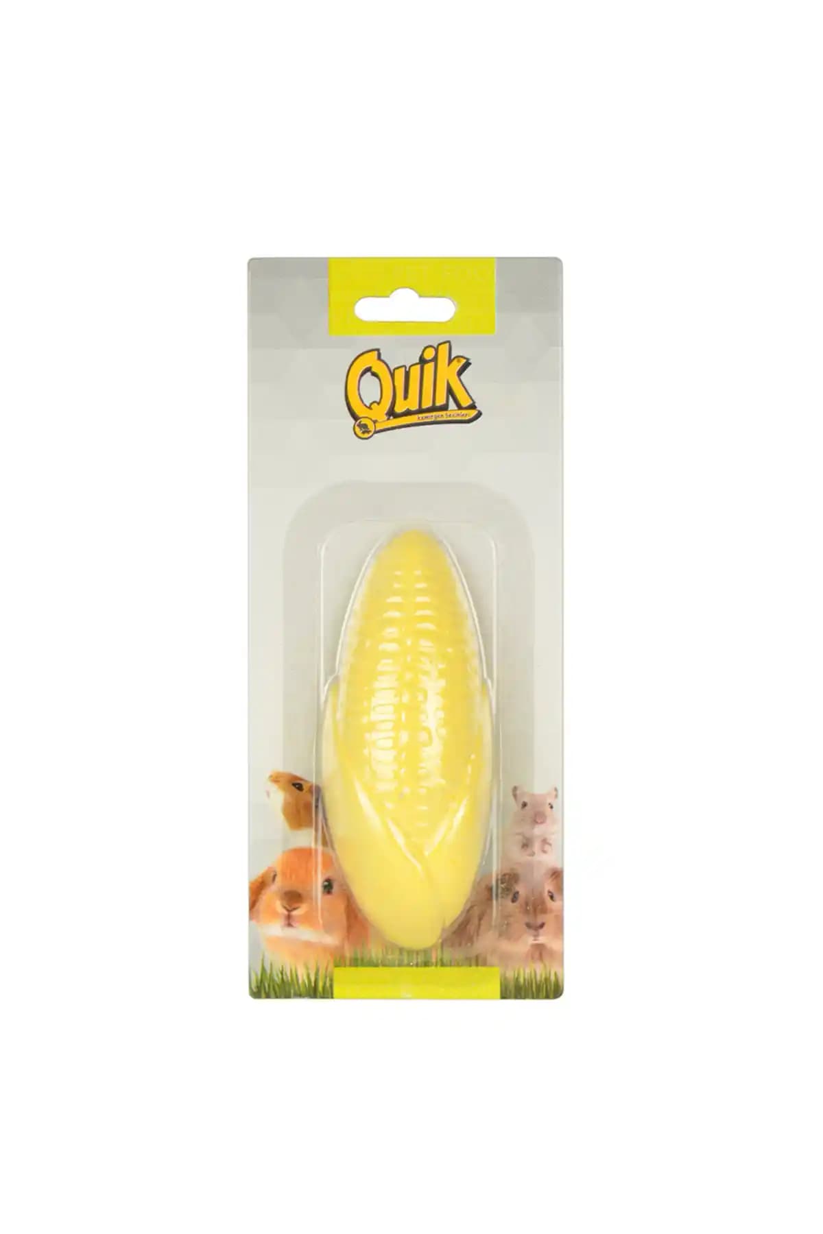 Quik Kafes Hayvanları İçin Mısır Şekilli Kalsiyum Bloğu: Diş ve Kemik Sağlığı Desteği