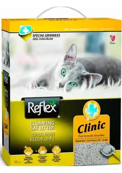 Reflex Klinik Kedi Kumu: Bentonit Topaklaşan Formülüyle Hızlı Emme ve Düşük Toz Özelliği