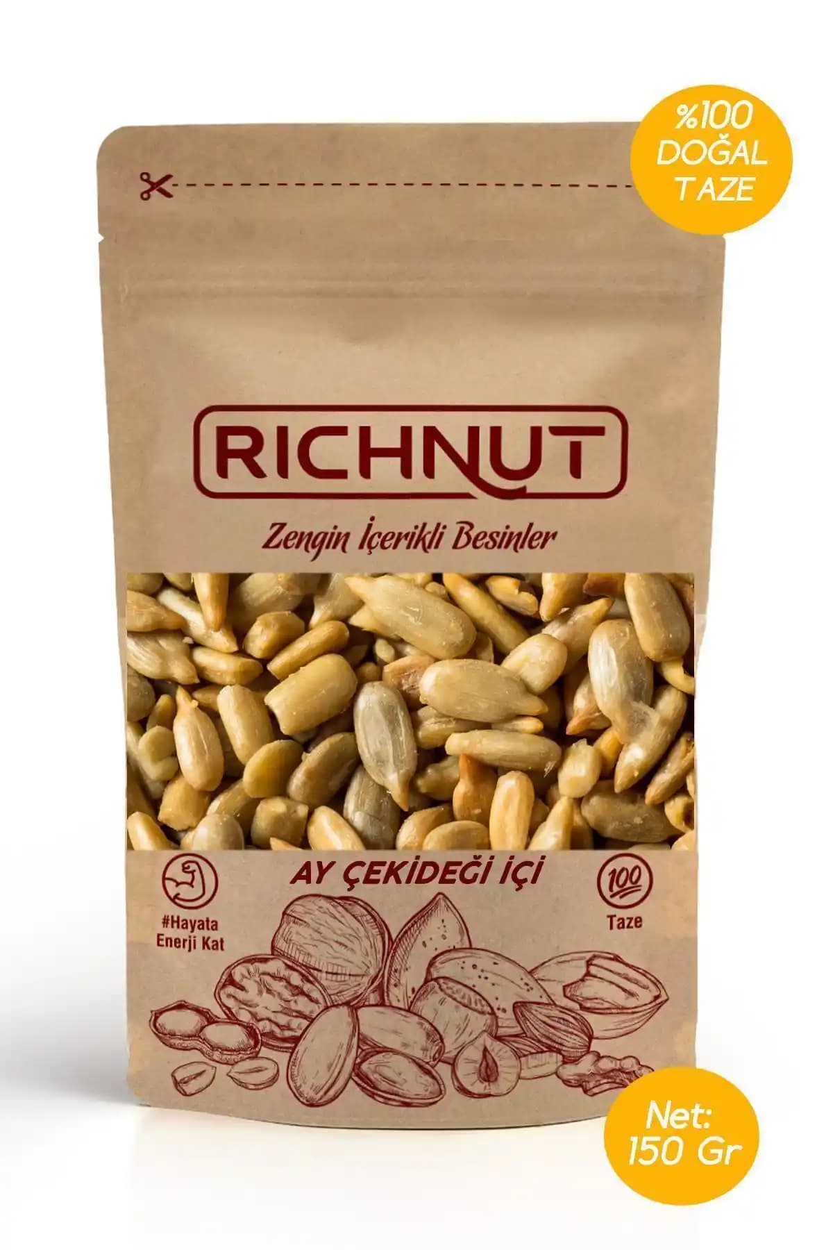 RİCHNUT Ay Çekirdeği İçi: Doğal ve Taze İçerik, Çok Yönlü Besin Kaynağı ve Tarif Uygunluğu