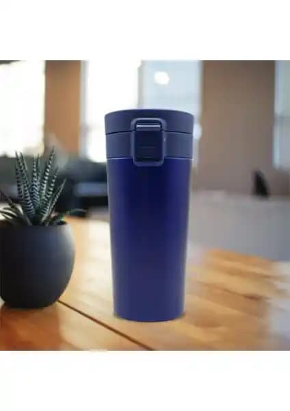 Sedef Silver Sızdırmaz Vakumlu Çift Katmanlı 380 ml Paslanmaz Çelik Seyahat Kupası