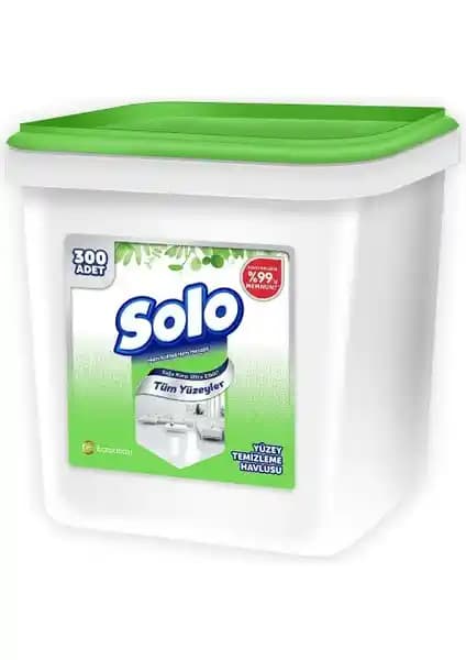 Solo Tüm Yüzeyler Islak Temizlik Mendili 300 Yaprak: Türkiye Menşeli Çok Amaçlı Temizlik