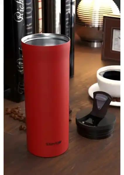 Stevig 2 Go 400 ml Paslanmaz Çelik Termos Bardak ST-203 – Tek Elle Sızdırmaz Tasarım