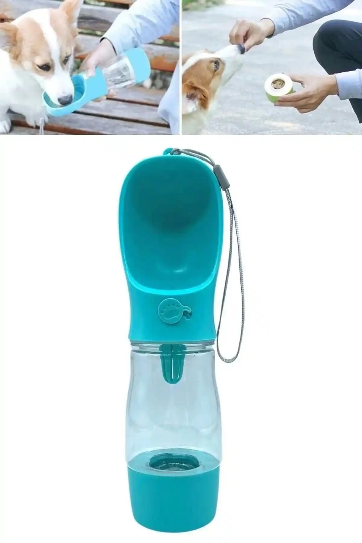 Taşınabilir Mama Hazneli Suluk: Kilitli ve Sızdırmaz 380 ml Seyahat Kabı Kolayca