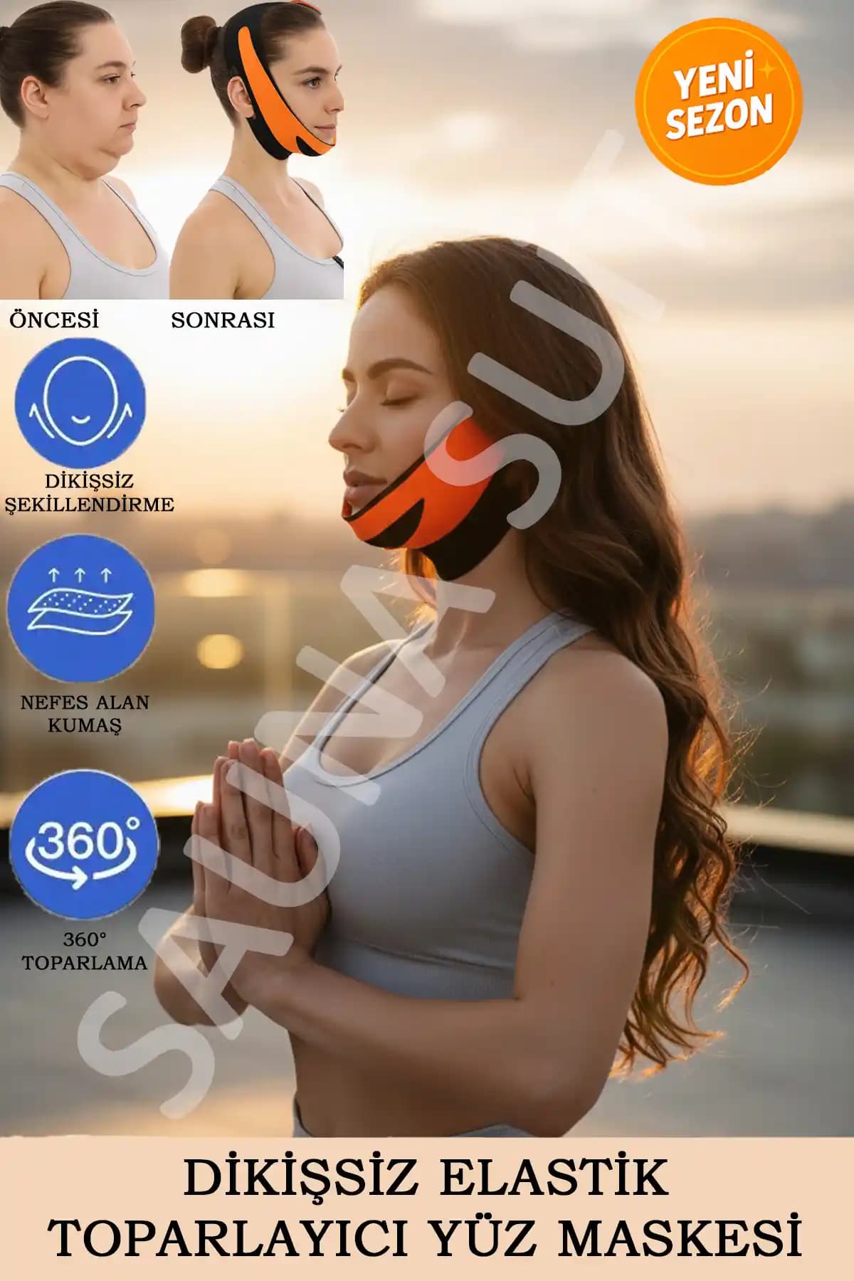 Terletici Giysi Gıdı Çene Bandı: Türkiye Menşeli Yüz ve Çene Desteği Sunan Konforlu Bant