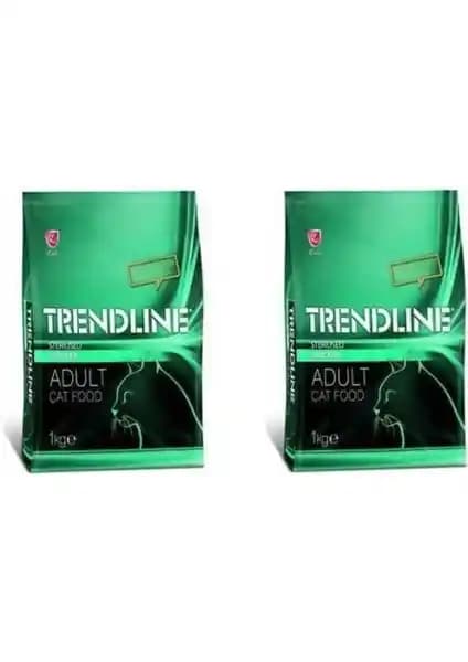 Trendline Kısırlaştırılmış Tavuklu Kisir Kedi Maması 2 x 1 kg – Dengeli Enerji ve Besin Değeri