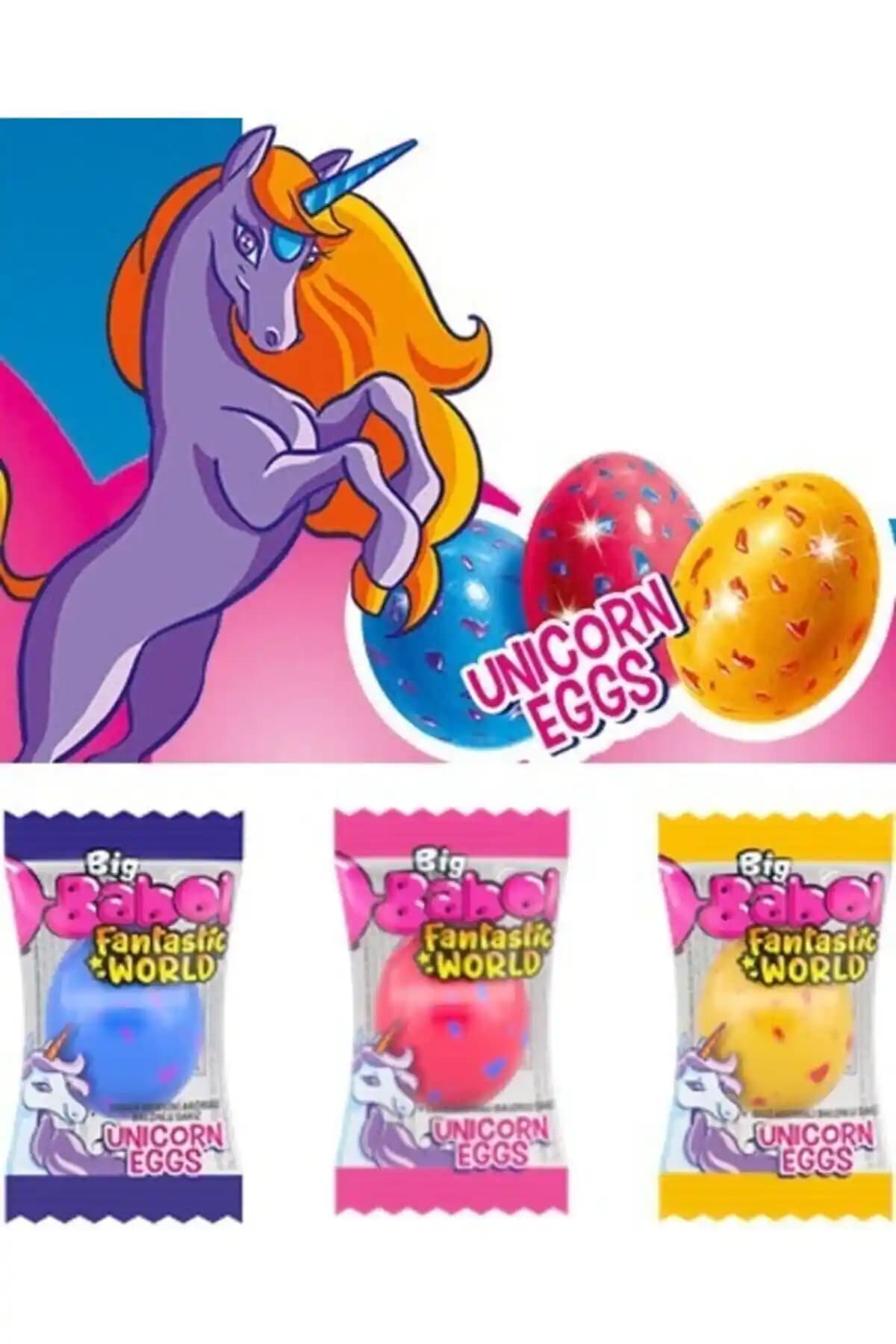 Türkiye menşeli Fantastic World Unicorn Eggs Mono: 100 adet, 5 g'lık kolay taşınabilir atıştırmalık