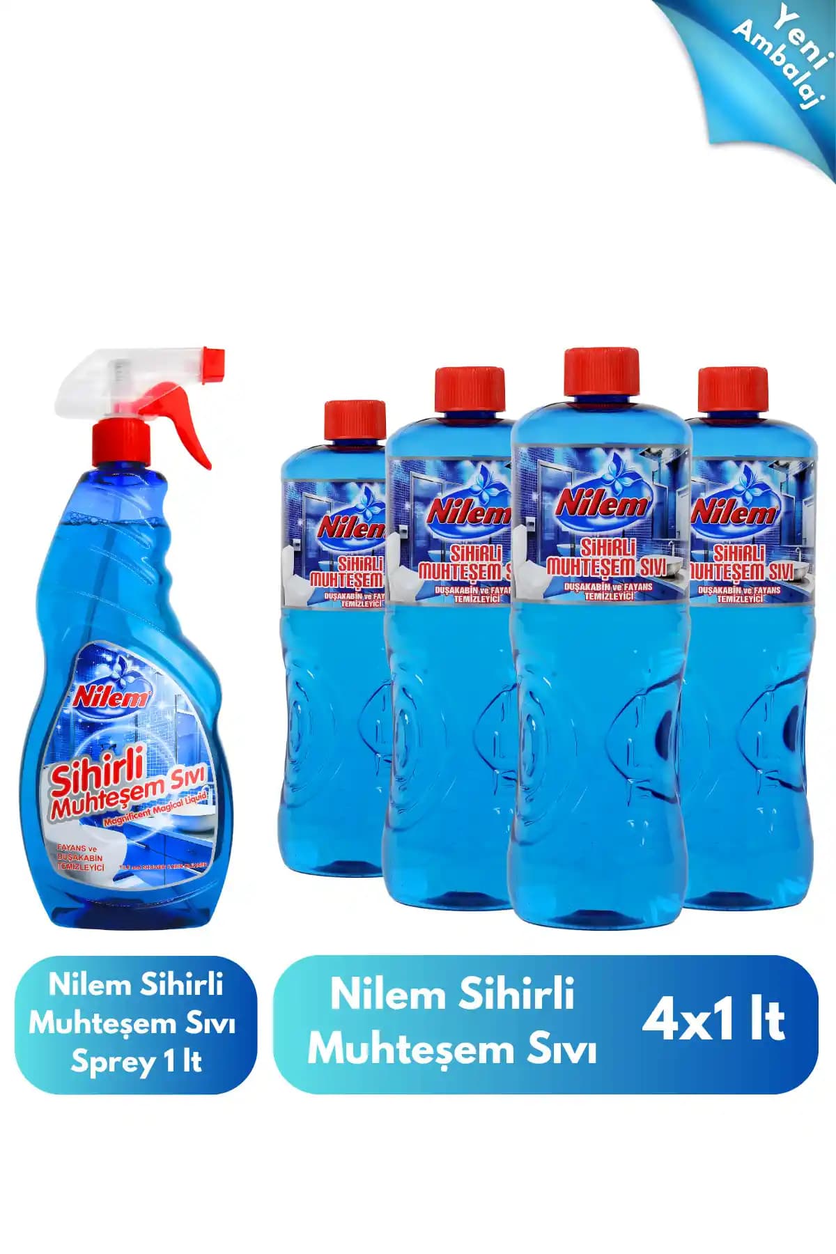 Türkiye Menşeli Nilem Sihirli Sıvı Sprey: Fayans ve Derz Temizliğinde Beyazlatıcı Etki