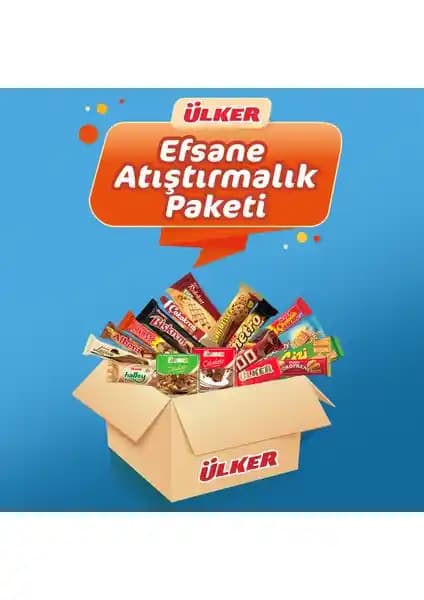 Ülker Efsane Atıştırmalık Paketi: Çoklu Lezzetlerle Hızlı Paylaşım ve Taşınabilirlik