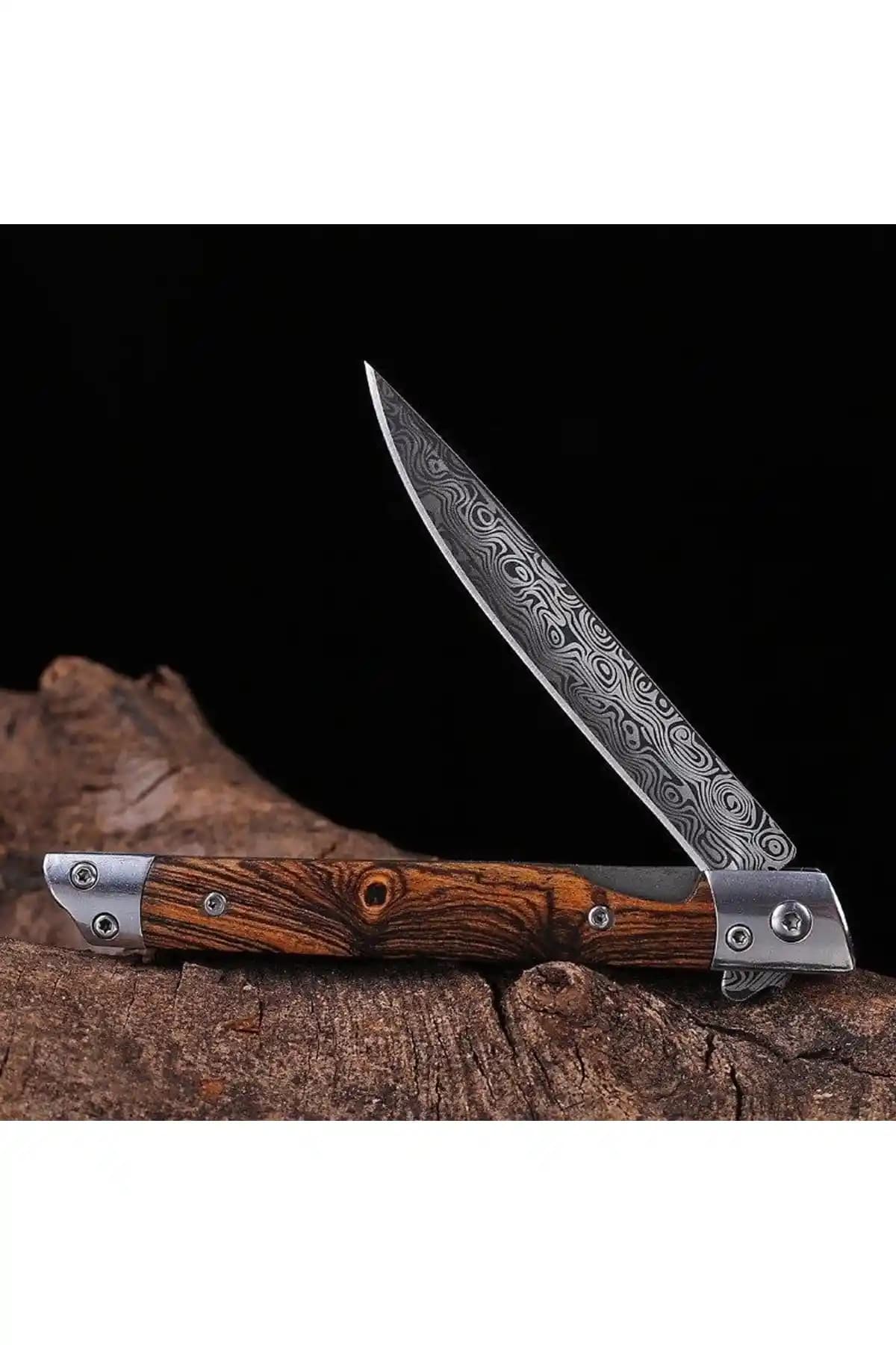 VAS.QUE M-390 Damascus Katlanabilir Çakı ve Özel Deri Kılıflı Taşıma Özellikleri