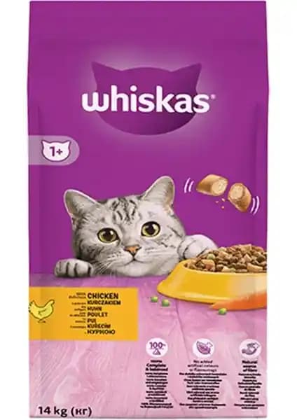 Whiskas Tavuklu ve Sebzeli Kuru Kedi Maması 14 Kg ile Dengeli Beslenme ve Enerji Desteği