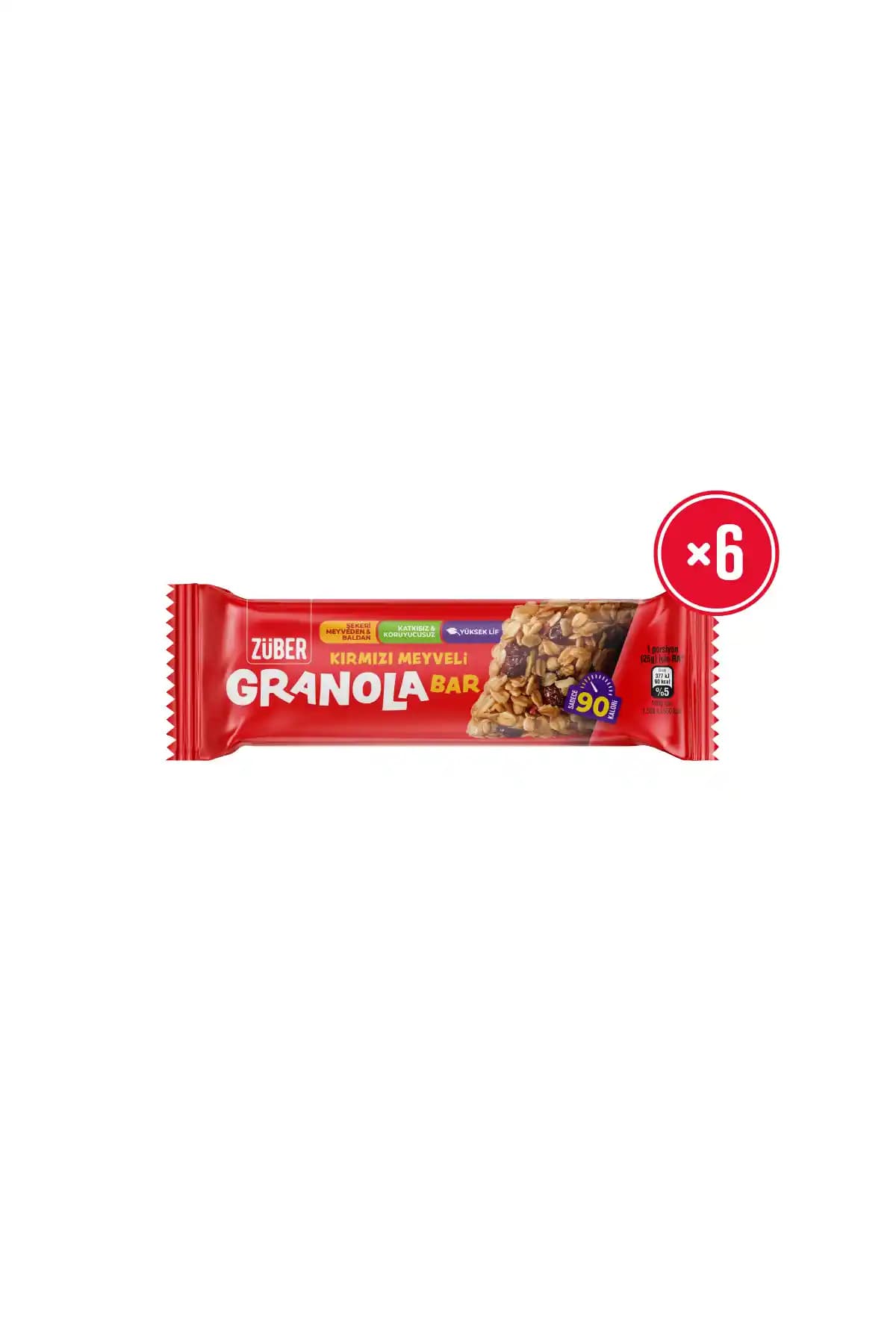 Züber Granola Bar Kırmızı Meyveli 25g x 6 Adet için Detaylı İnceleme ve Değerlendirme