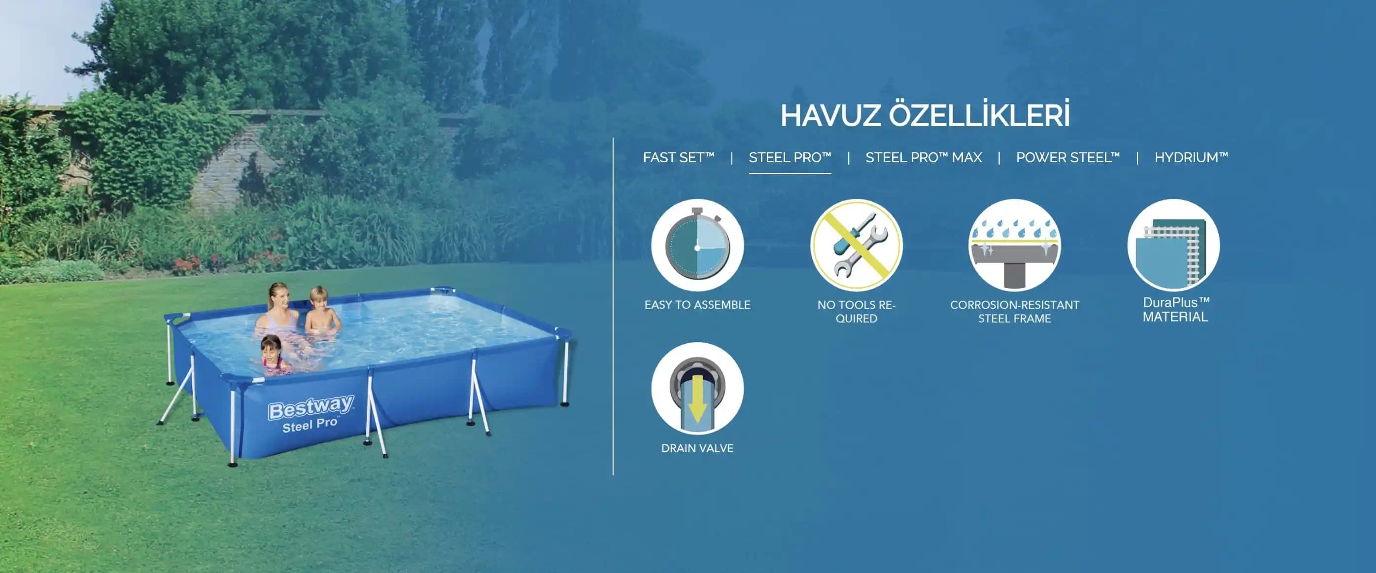 Bestway Portatif Havuzlar: Kolay Kurulum ve Çok Çeşitli Yazlık Havuz Seçenekleri