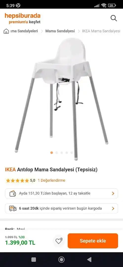 İKEA Bebek Masa Sandalyesi Özellikleri ve Kullanım Alanları Hakkında Detaylı Bilgi