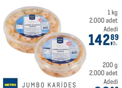 Metro Markette Jumbo Karides Fiyatları ve Özellikleri Güncel Piyasa Durumu