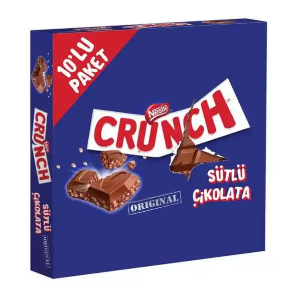Nestlé Crunch Sütlü Pirinç Patlaklı Çikolata: Tat ve Doku Harmanı ile Popüler Atıştırmalık
