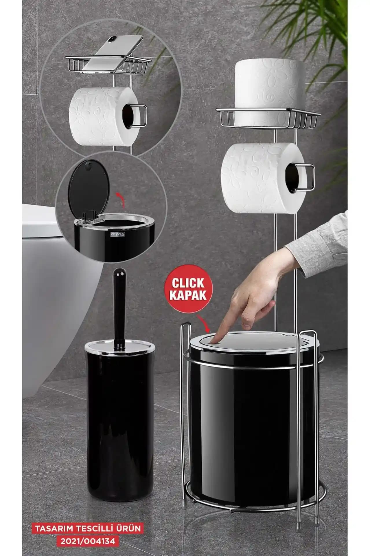 Okyanus Home Krom Yedekli WC Kağıtlık: Modern ve Dayanıklı Banyo Aksesuarı