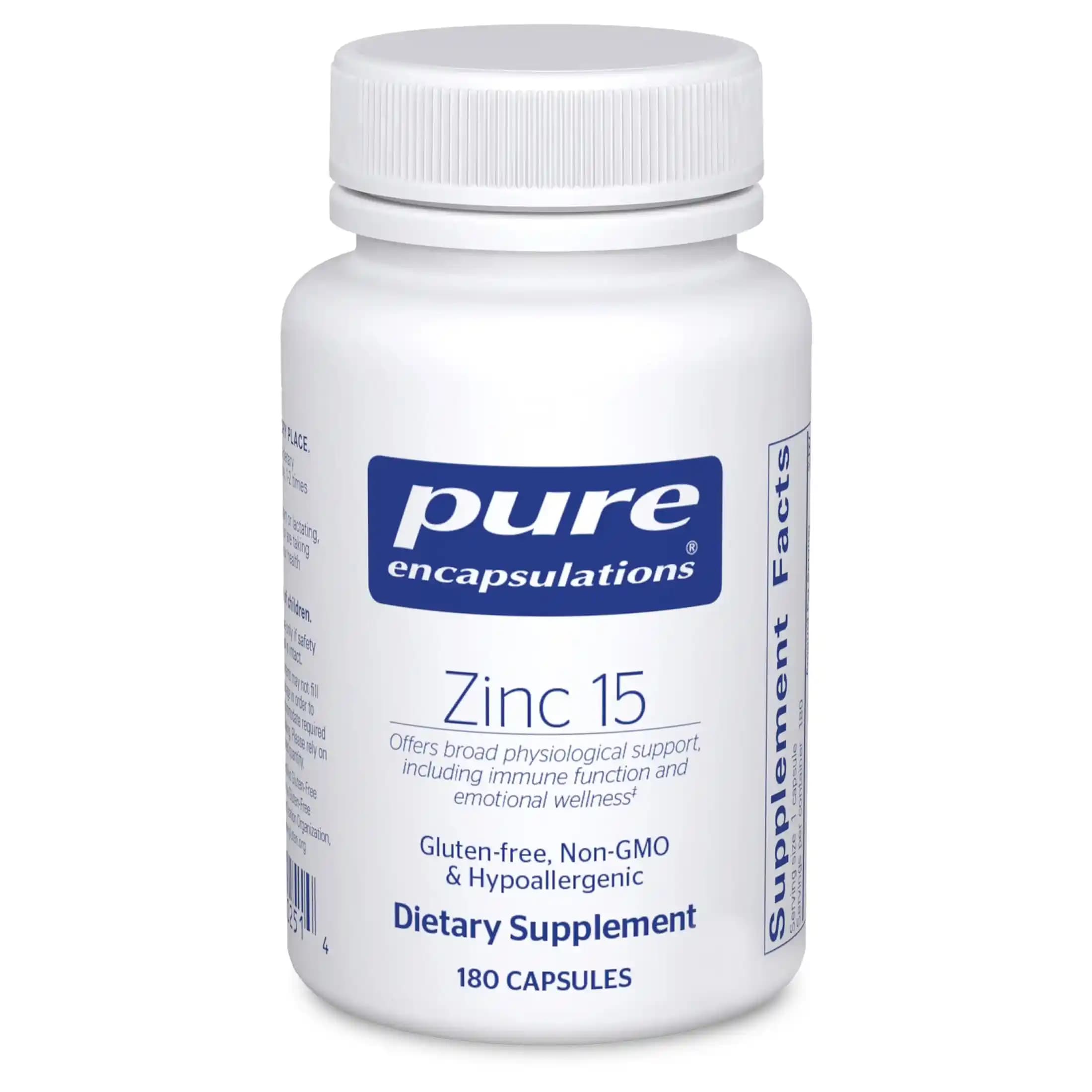 Pure Encapsulations Zinc 15 Çinko Takviyesi ile Bağışıklık ve Cilt Sağlığını Destekleyin