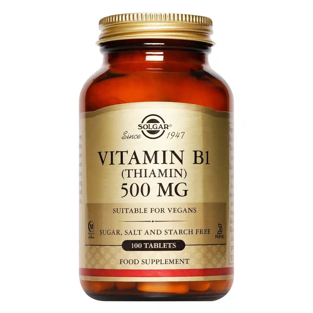 Solgar Vitamin B1 100 mg ile Enerji Metabolizması ve Sinir Sağlığını Destekleyin