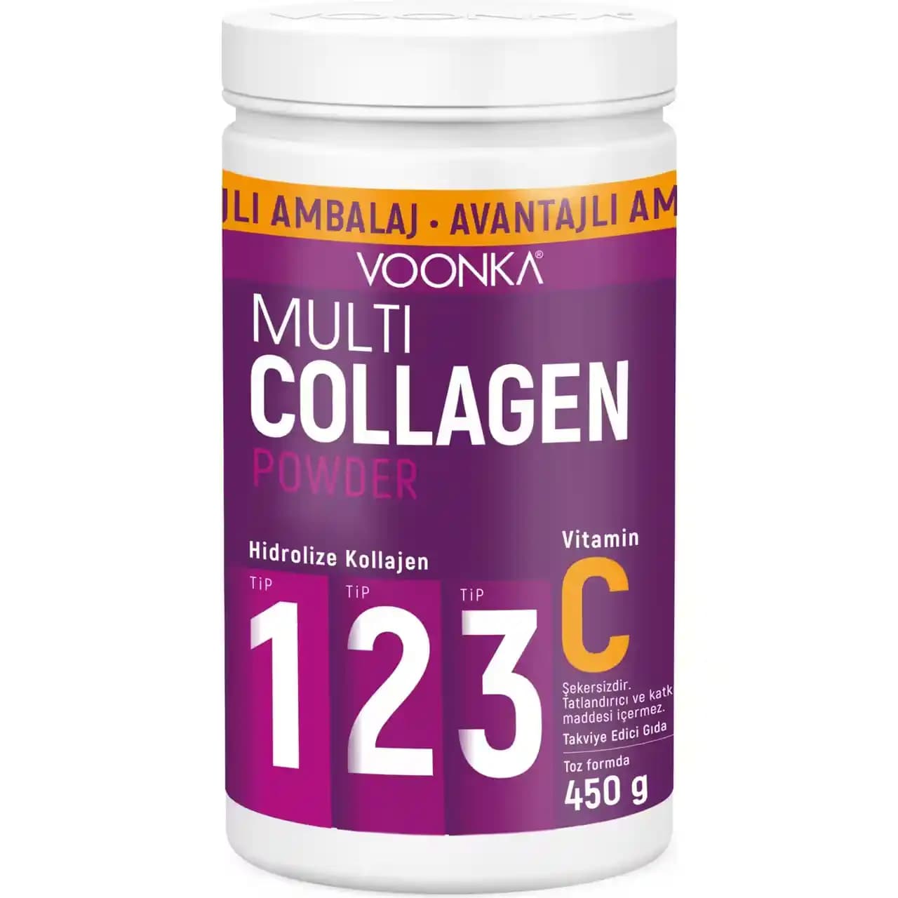 Voonka Multi Collagen Powder 450 gr ile Cilt, Saç ve Eklem Sağlığını Destekleyin