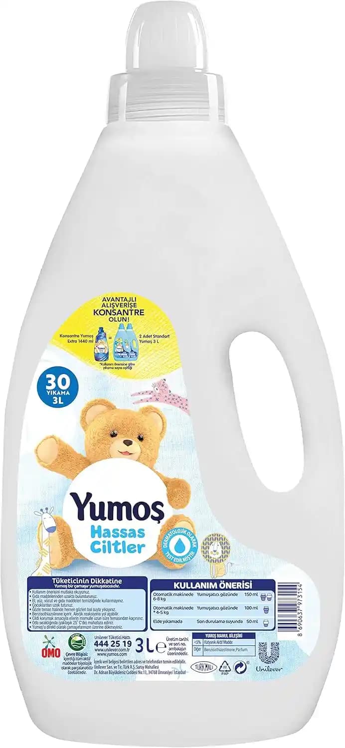 Yumoş Hassas Ciltler Yumuşatıcı: Güvenli ve Etkili Günlük Temizlik Çözümü