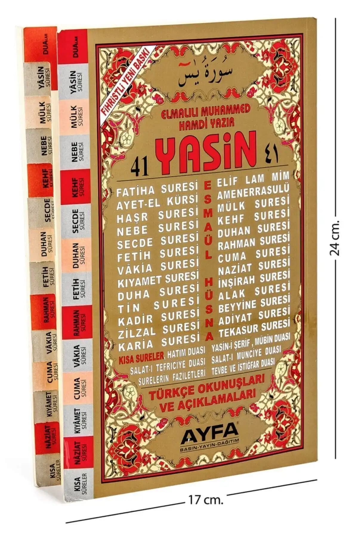 Ayfa Basın Yayın Yasin Kitapları Karşılaştırması Kabe Desen ve Sarı Kapak Versiyonları 2