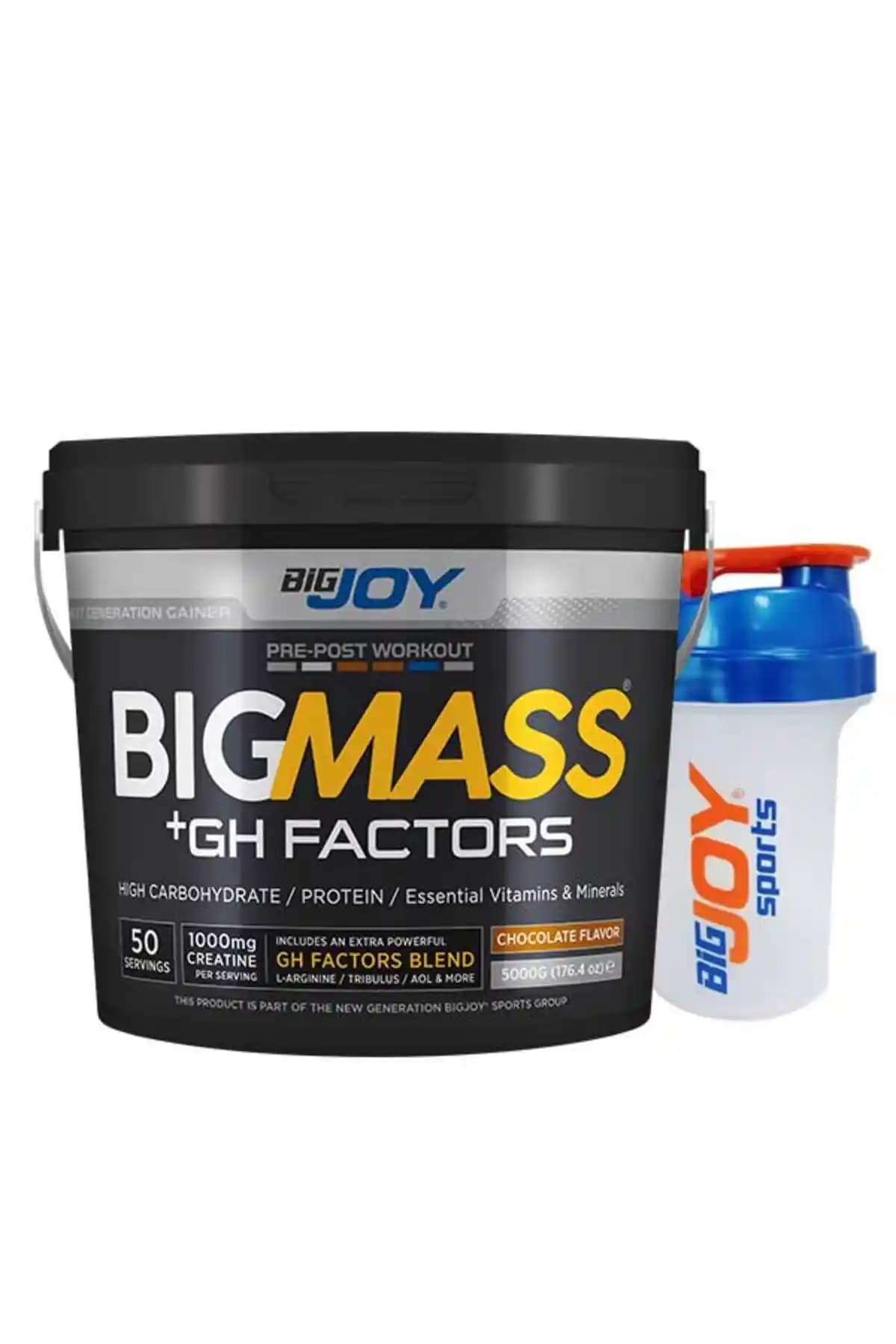 Bigjoy Sports Big Mass GH Factors 5000 gr Çikolata Aromalı Kas Gelişimi ve Hacim Artırıcı Ürün