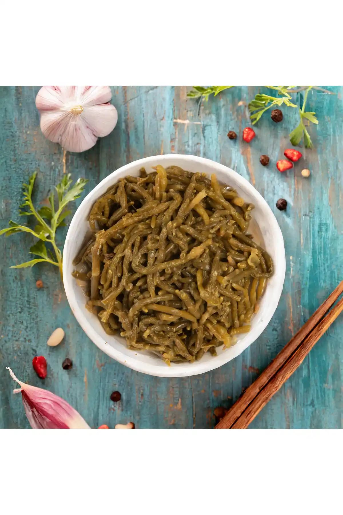 Ege'nin Sağlıklı ve Lezzetli Deniz Börülcesi Turşusu Hayriye Ana Yöresel Ürünler ile