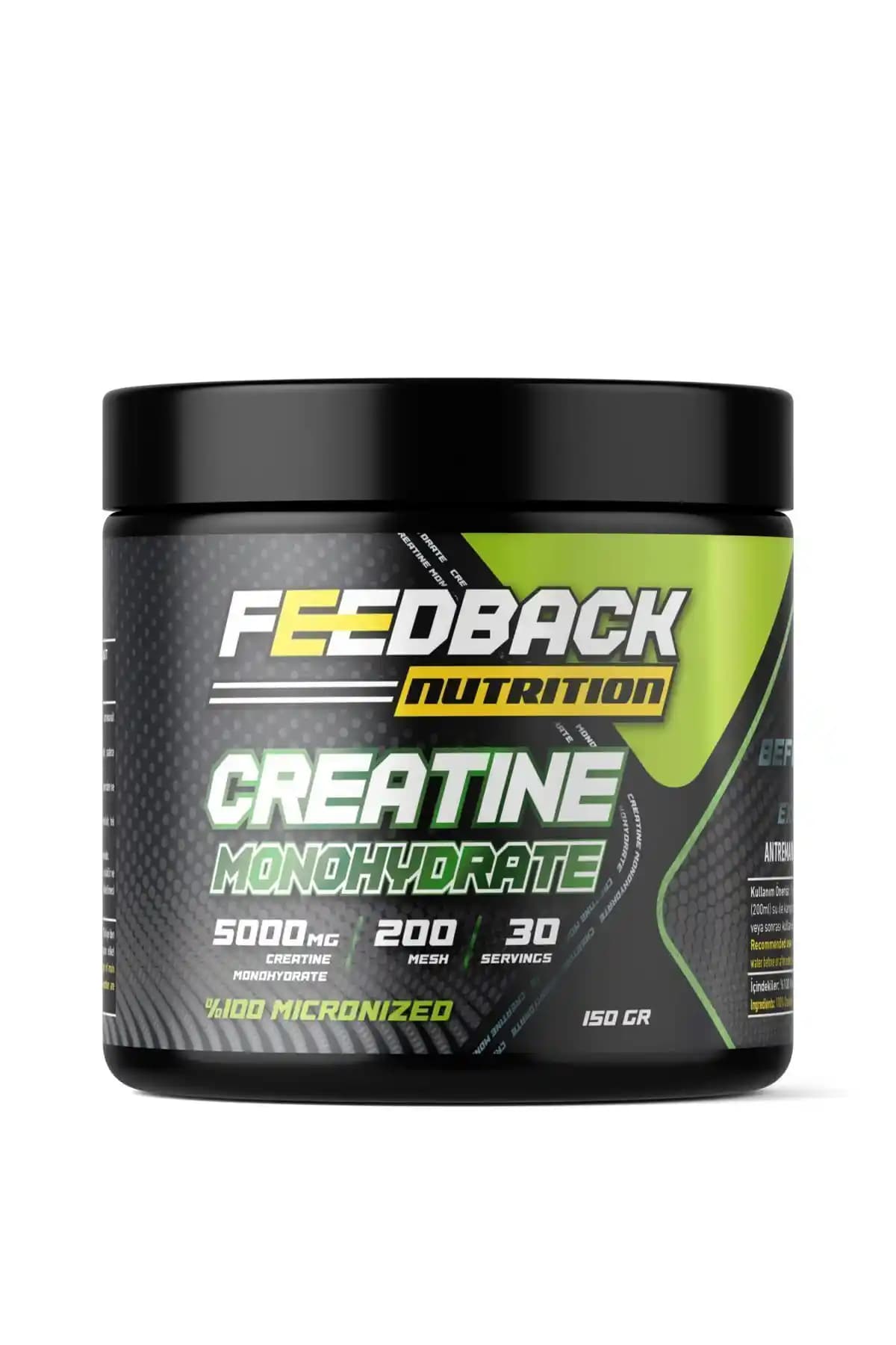Feedback Nutrition Creatine Monohydrate Aromasız Sporcu Takviyesi 150g Güvenilir ve Yüksek Kalite