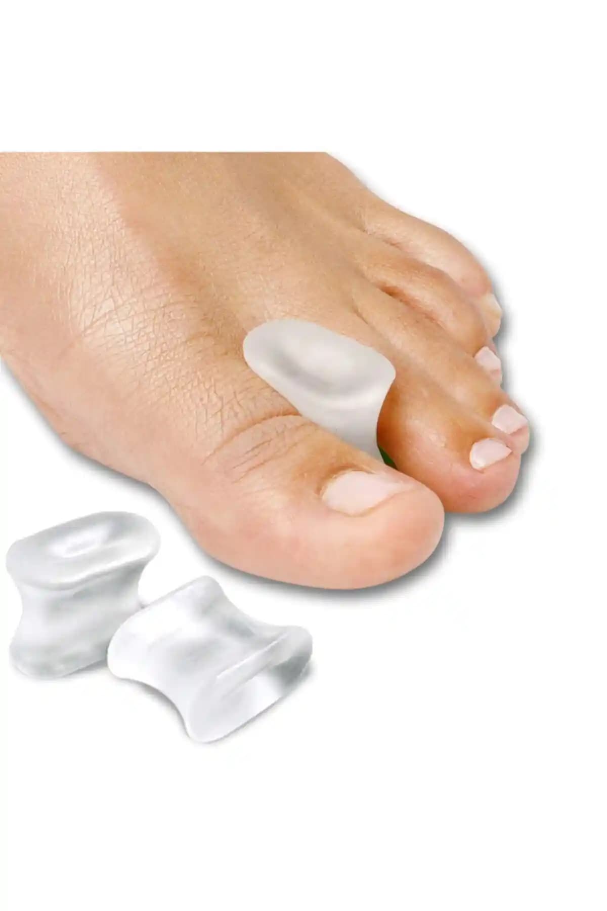 Genel Markalar Beyaz Parmak Ayırıcı Silikon Makara ile ayak sağlığınızı koruyun ve konforu artırın