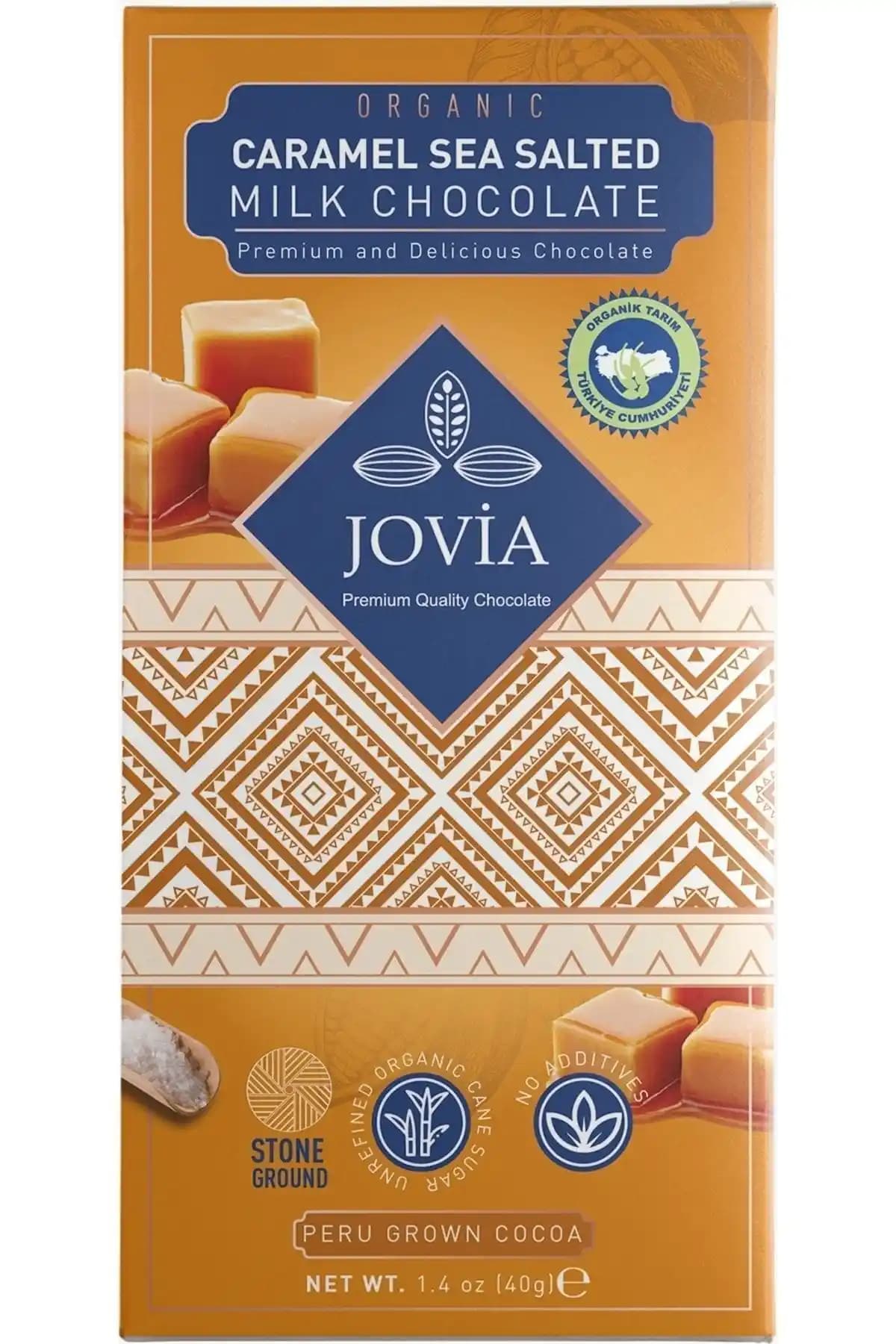 Genel Markalar Organik Sütlü Çikolata Karamel ve Deniz Tuzu 40g Sağlıklı Tatlı Seçeneği