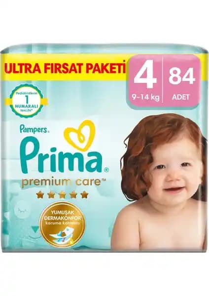 Prima Bebek Bezi Premium Care 4 Numara ve 4 Beden Karşılaştırması