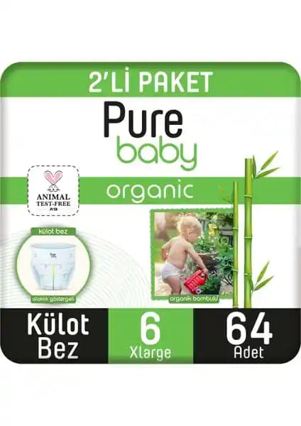 Pure Baby Organik Bambu Özlü Külot Bezleri Karşılaştırması 2'li ve 4'lü Paketler