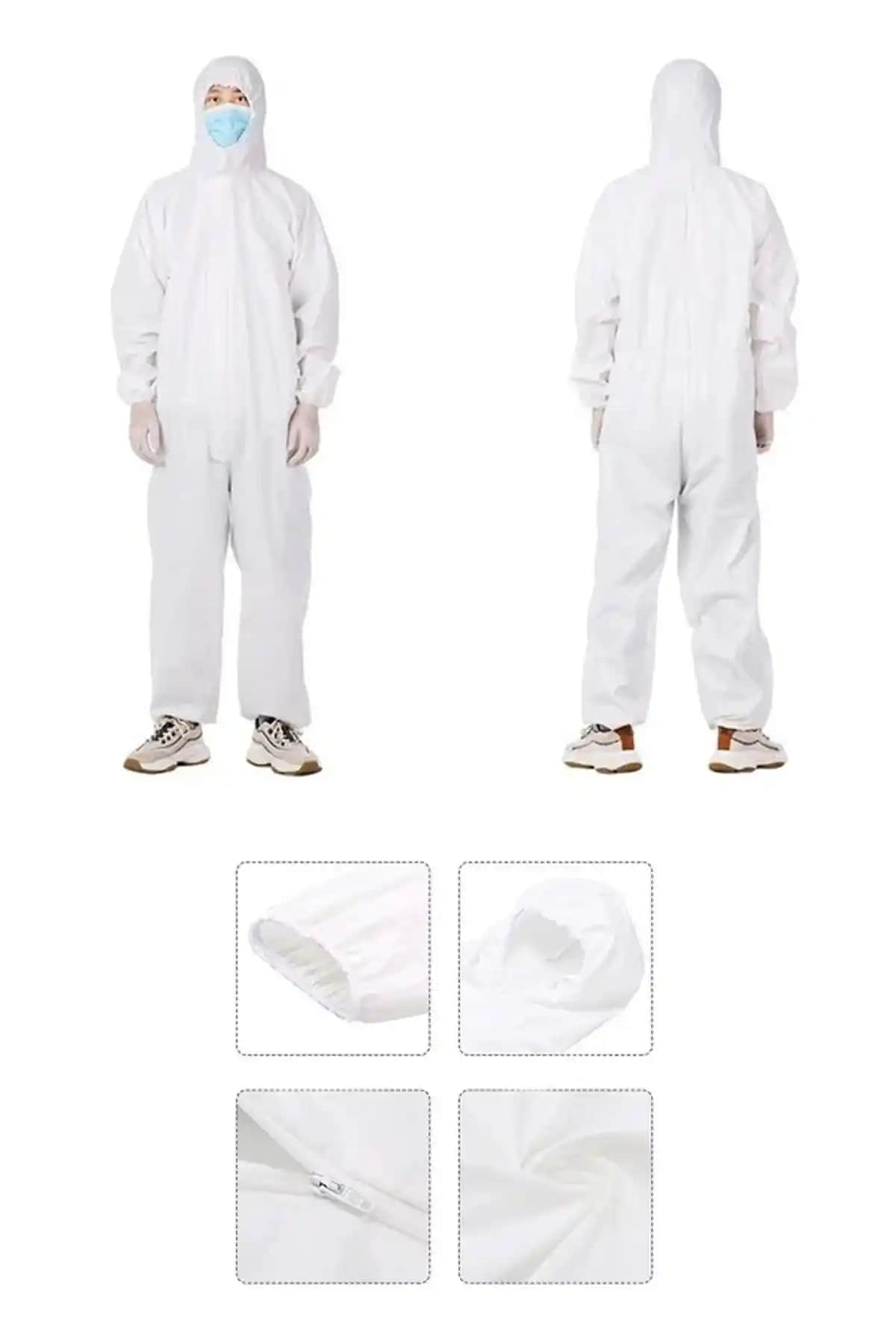 ŞAHKAN NONWOVENS Tek Kullanımlık Lamineli Beyaz Tulum Güvenlik ve Hijyen Çözümü