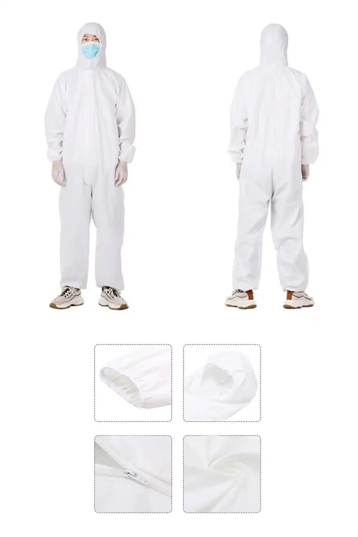 ŞAHKAN NONWOVENS Tek Kullanımlık Lamineli Beyaz Tulum Güvenlik ve Hijyen Çözümü