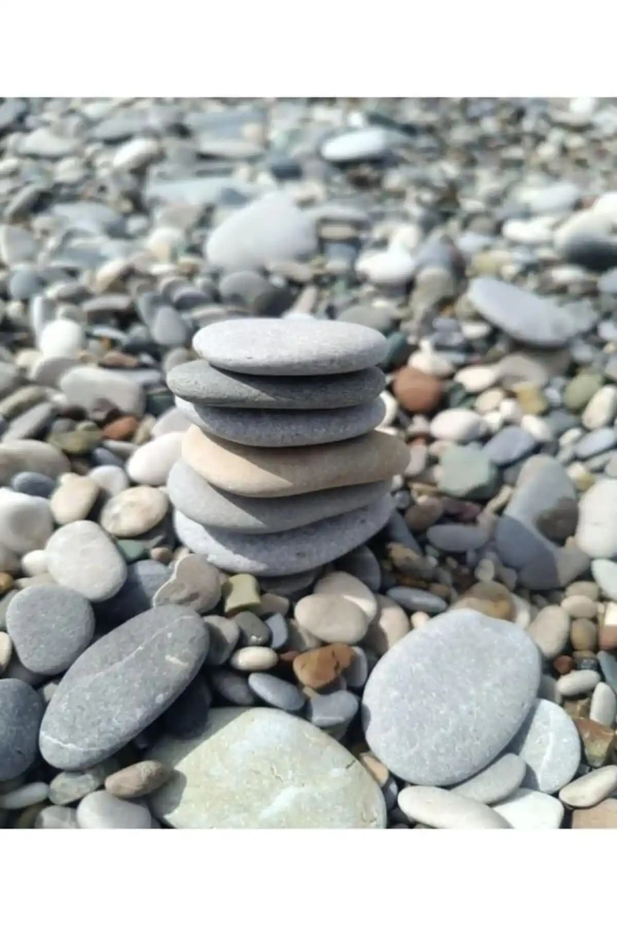 SİDE Yassı Taş 1 Kg Dekorasyon ve Hobi İçin Doğal Görünümlü Süs Taşı