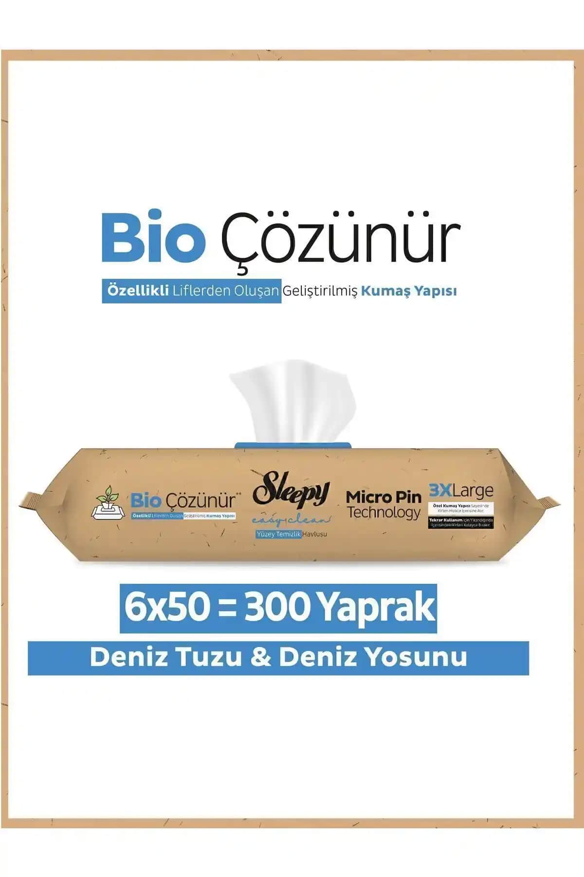 Sleepy Bio Çözünür Yüzey Temizlik Havlusu ve Mendili: Doğal ve Etkili Temizlik Çözümü
