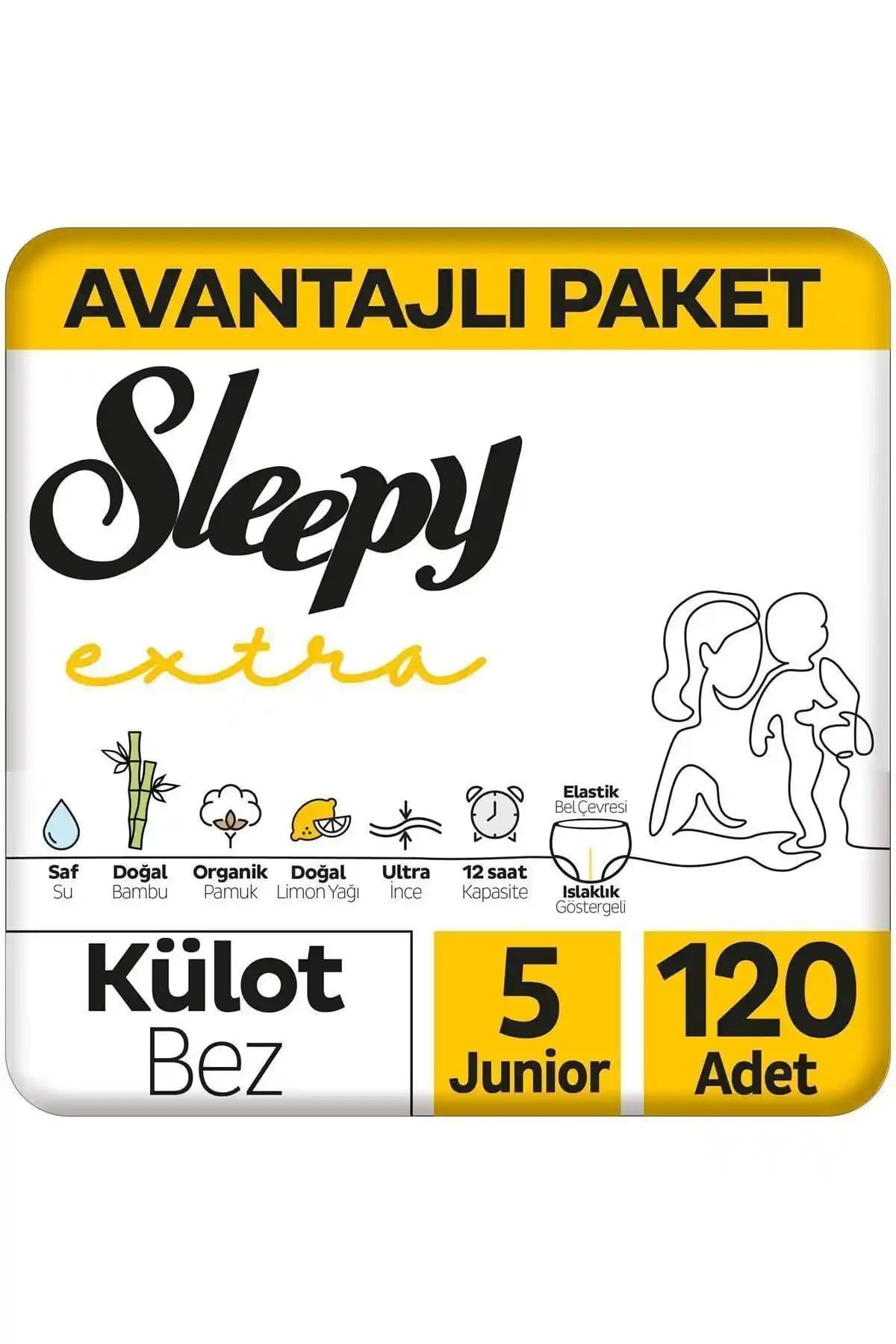 Sleepy Extra Günlük Aktivite Külot Bez 5 Numara Bebekler İçin Konfor ve Güvenlik Sağlar
